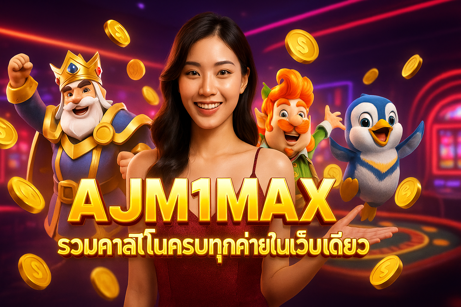 AJM1MAX รวมคาสิโนครบทุกค่ายในเว็บเดียว